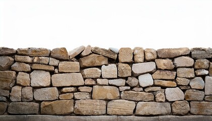 stone wall texture isolated on transparent or white background