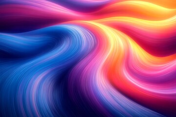 Obraz premium Abstract Colorful Swirling Waves of Light and Color