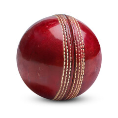 Cricket Ball Isolated on White Background