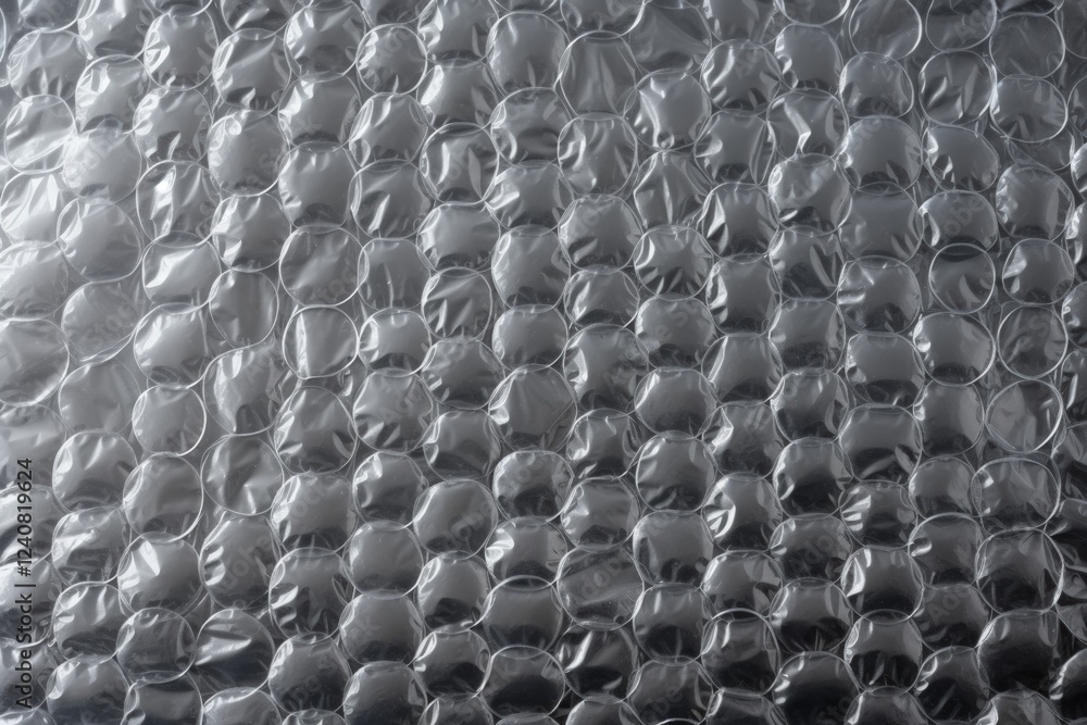 Poster close-up view of textured bubble wrap with glossy finish, perfect for packaging and protection in va
