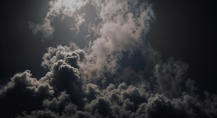 Fototapeta premium Dark and dramatic clouds create an atmospheric skyline during twilight hours