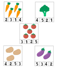How many worksheet for kids, counting activity for kids, how many vegetables, vegetables worksheet for kids