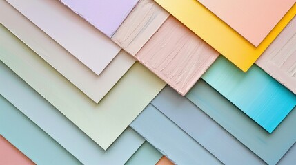 Obraz premium A collection of swatches featuring a harmonious color palette with soft pastel tones.