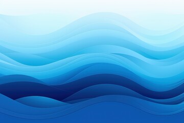Serene Blue Abstract Wave Pattern with Soft Curves and Gradients in Varying Shades of Blue Capturing Tranquility and Calmness for Background Design