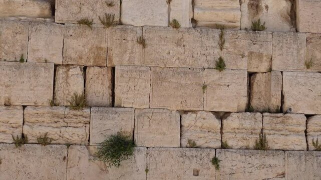 Western Wall in old Jerusalem sacred worship place for Jewish