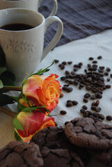 coffee and rose