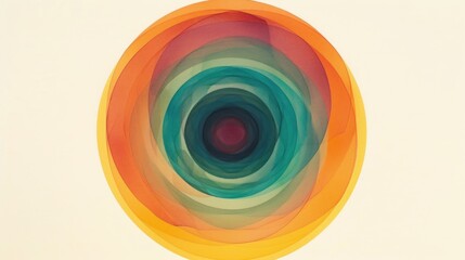 Obraz premium A paint color wheel with rich hues arranged in concentric circles, on a white background.