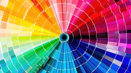 Obraz premium A bright and bold gradient color wheel with dynamic transitions between colors.