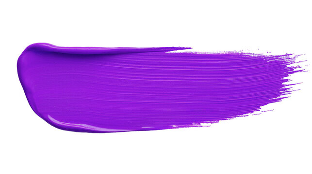 purple paint brush stroke isolated. color paint on transparent background. png