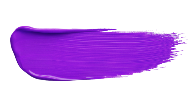 purple paint brush stroke isolated. color paint on transparent background. png
