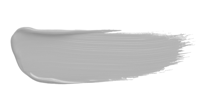 grey paint brush stroke isolated. color paint on transparent background. png