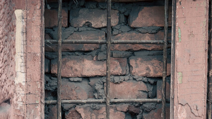 pattern old brick wall close up