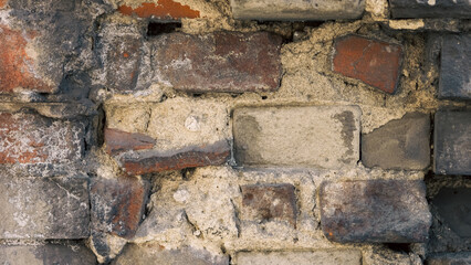 pattern old brick wall close up
