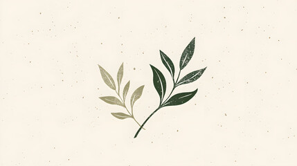 A natural logo design with olive tones and leafy elements.