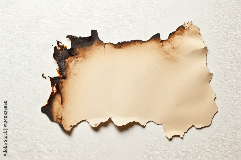 Poster burnt edges on a piece of paper with unique texture and soft background perfect for creative design 
