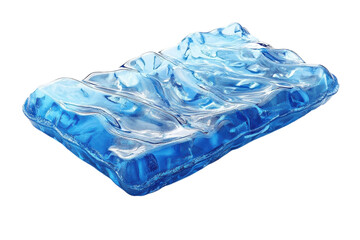 Obraz premium Blue Reusable Gel Ice Pack Isolated on Transparent Background
