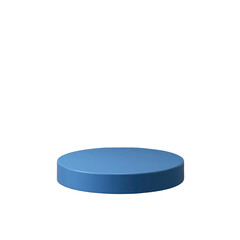 podium pedestal blue for product display isolated on transparent background