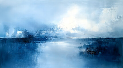 Obraz premium A pastel blue abstract design with subtle textures and a peaceful ambiance.