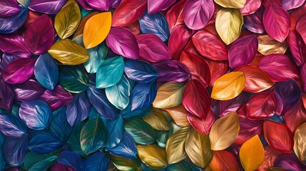 Colorful transparent background with leaf skeletons. Pastel colors, light blue, green, yellow, purple, red, pink, and white, vibrant colors