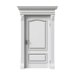 Elegant white door design with detailed trim and sleek handle showcasing classic style perfect for interior spaces
