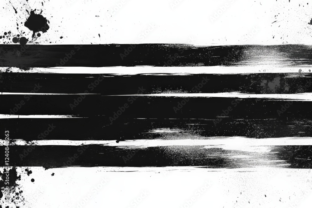 Poster abstract black and white stripes create a vivid contrast in a minimalist design