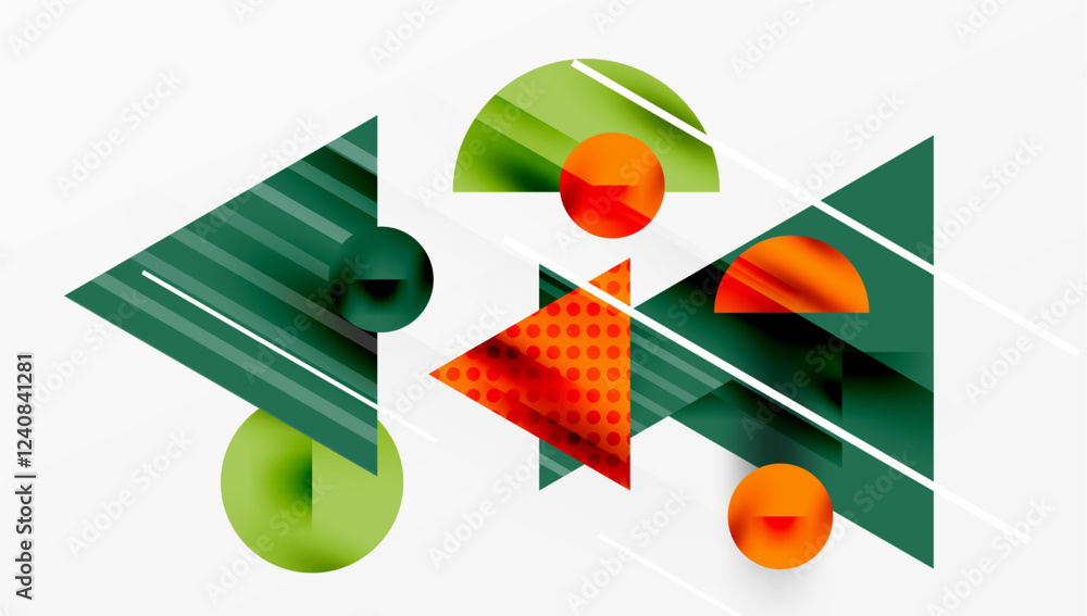 Poster sleek abstract background - layered triangles with vibrant gradient tones. semi-transparent shapes a