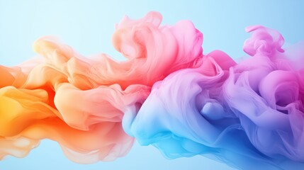 Fototapeta premium Colorful Smoke Flow. smoke, abstract, colorful, pink, orange, purple, blue, fluid, minimal, dreamy, ethereal, motion, flow, dynamic, artistic, vibrant, smooth, gradient, floating, atmospheric