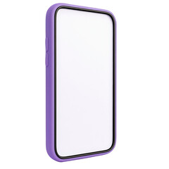 Light purple smartphone displaying blank screen, 3d mockup display empty for digital interface prototype, cutout isolated on a transparent background
