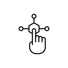 Deep learning outline icons, minimalist vector illustration ,simple transparent graphic element .Isolated on white background