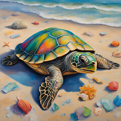 turtle on the beach