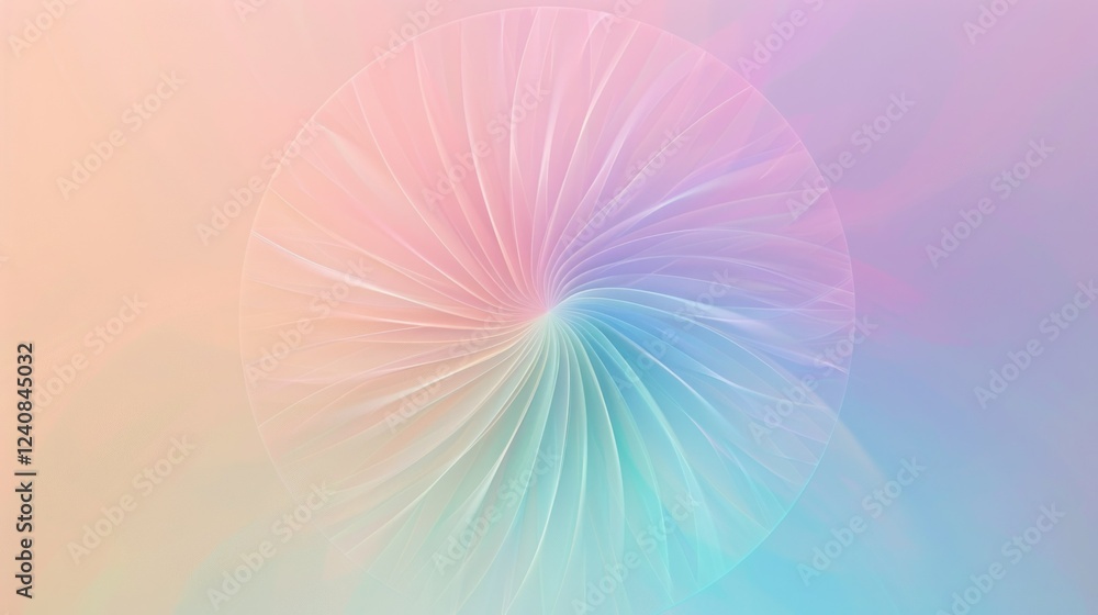 Aufkleber a minimalist design of a color wheel with a gentle gradient transition of pastel colors.