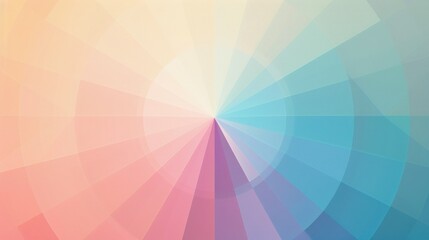 A minimalist design of a color wheel with a gentle gradient transition of pastel colors.