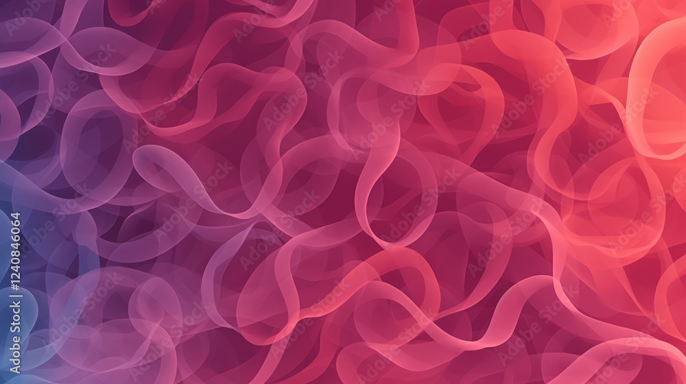 Poster ethereal color gradient abstract background with flowing lines in beautiful shades of red and blue f