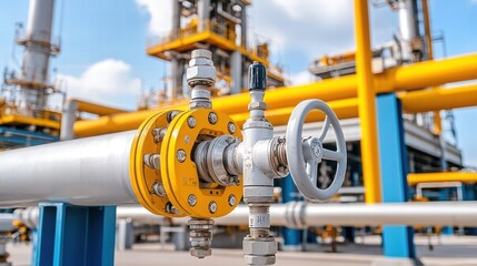 Industrial Valve and Pipeline in Modern Oil Refinery Environment