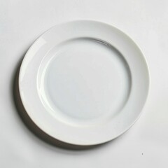 Elegant white plate for gourmet dining.
