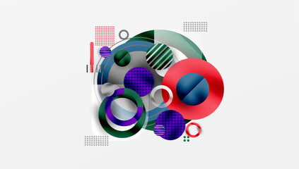 Fototapeta premium Abstract background - layered geometric shapes with smooth gradients and transparency