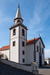 Fototapeta premium White church in Porto Moniz, Madeira, Portugal