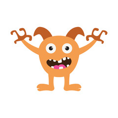 Obraz premium Monster cartoon devil character illustration