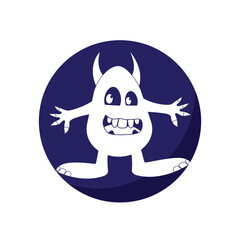 Monster cartoon devil character illustration
