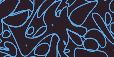 Minimalist blue abstract line background, line background with aesthetic abstract shape patterns