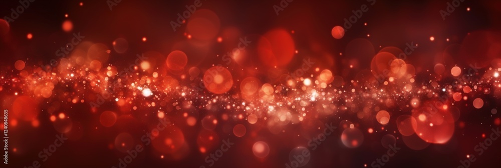 Poster red glow particles on abstract background with sparkling lights for creative and artistic projects s