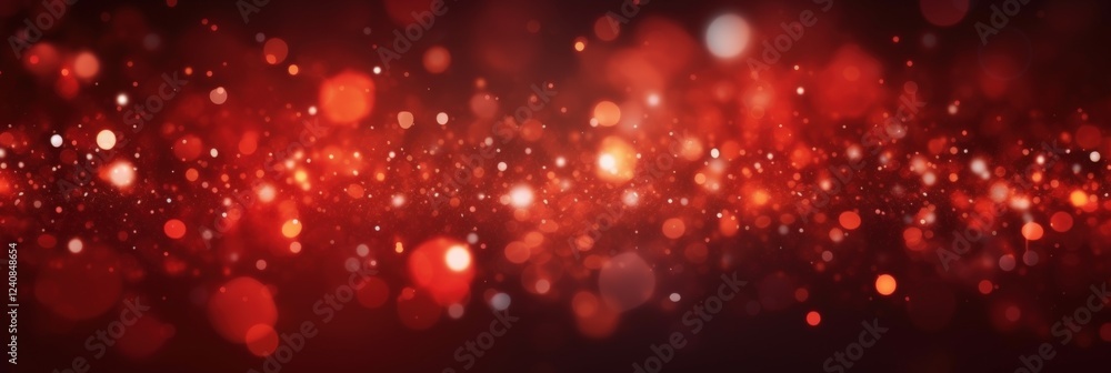 Poster abstract background with red particles and glow effects suitable for digital art, design projects, a