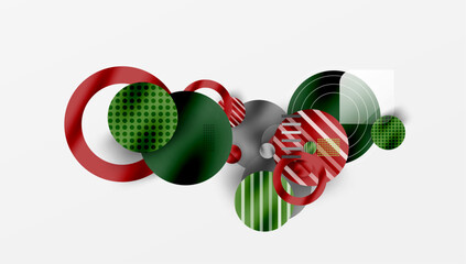 Abstract Geometric Background with Overlapping Transparent Shapes