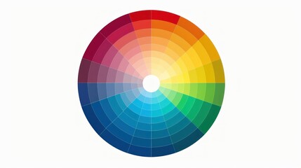 Obraz premium A graphic design of a color wheel with smooth lines and bold, contrasting colors.