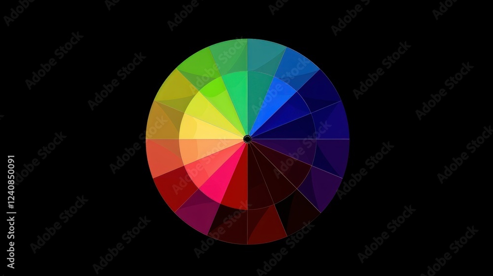 Aufkleber a simple isolated color wheel with sharp, well-defined edges and bright hues.