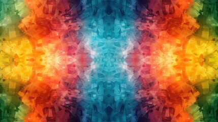 A vibrant, abstract background with a repeating color wheel pattern.