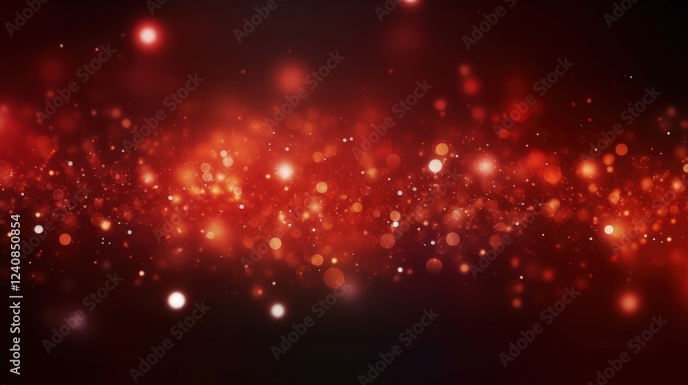 Poster abstract red particle background with soft glowing effects for creative design projects and digital 