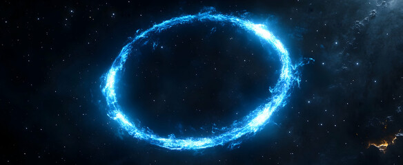 blue planet with space