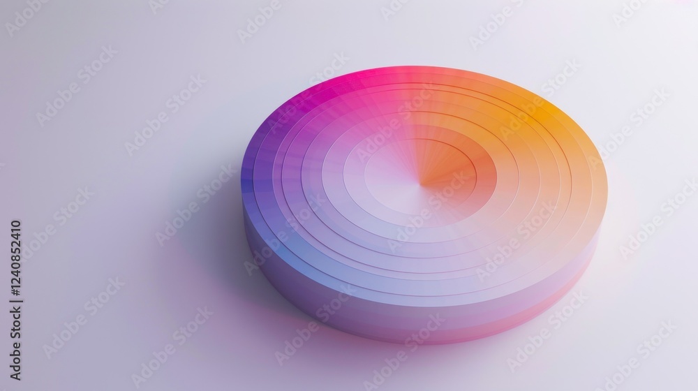 Poster a pantone color wheel with a smooth gradient of official pantone hues in a circular design.