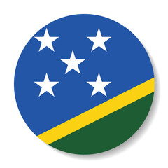 Flag of Solomon Islands. Flag icon. Standard color. Circle icon flag. Computer illustration. Digital illustration. Vector illustration.